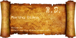 Marthy Diána névjegykártya